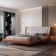 Italian light luxury leather bed