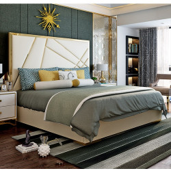 Light luxury modern simple master bedroom double bed